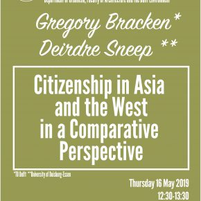 SPS Seminar: Gregory Bracken & Deirdre Sneep - Citizenship in Asia and the West in a Comparative Perspective
