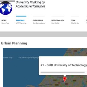 TU Delft is now ranked number 1 in the world in urban planning